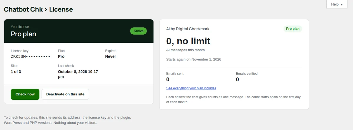 License: the plan, its sites and this month's AI messages.