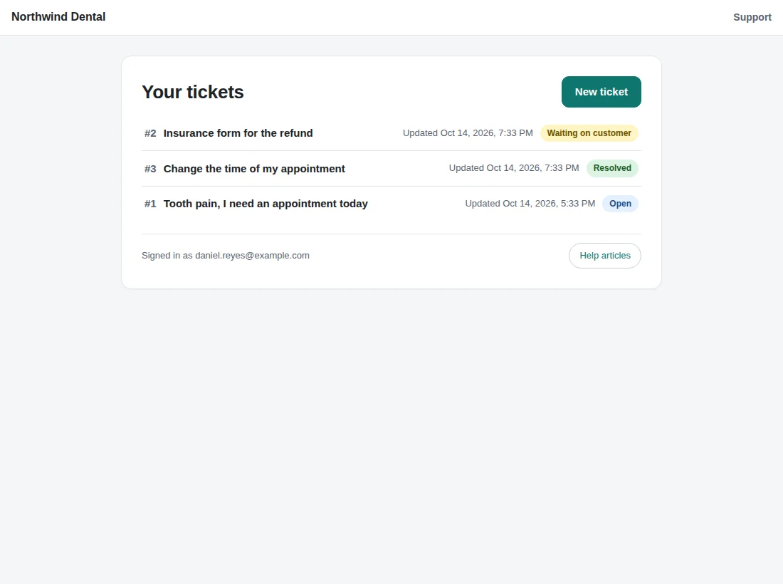 Your tickets, in the portal.